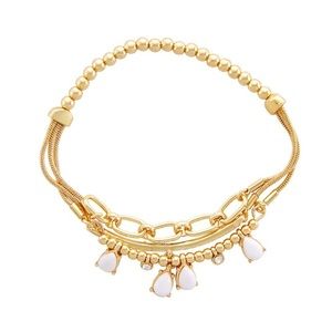 Nine West gold tone stretch bracelet